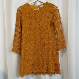 Zara Kids Orange Lace Dress